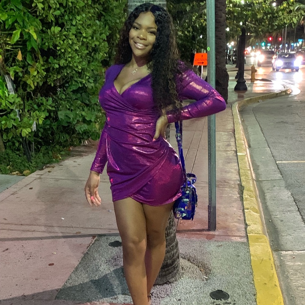 Purple Holograohic Dress